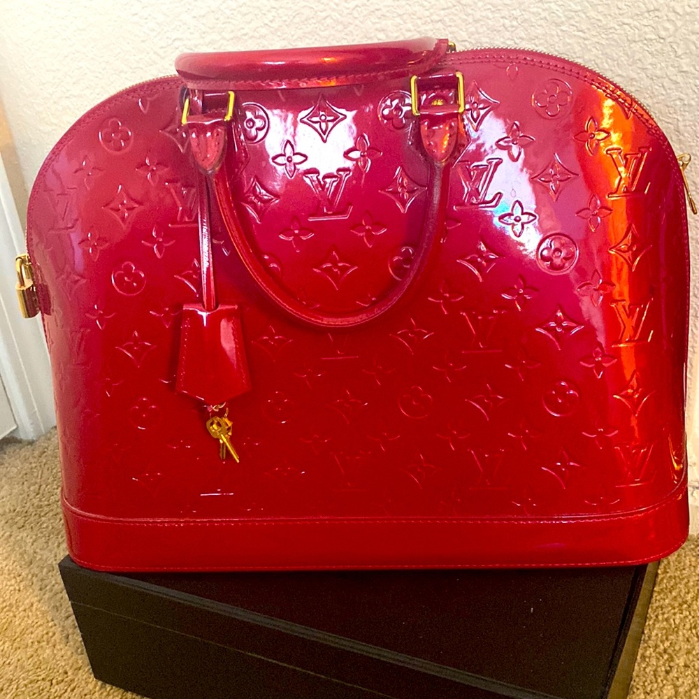 Louis Vuitton Alma - Red Patent Leather